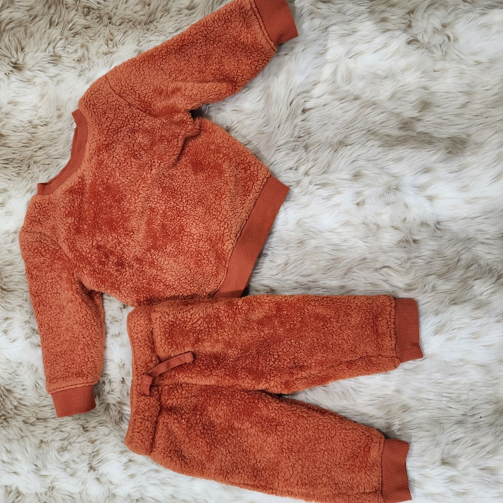 Cozy Kids' Fleece Set - Orange